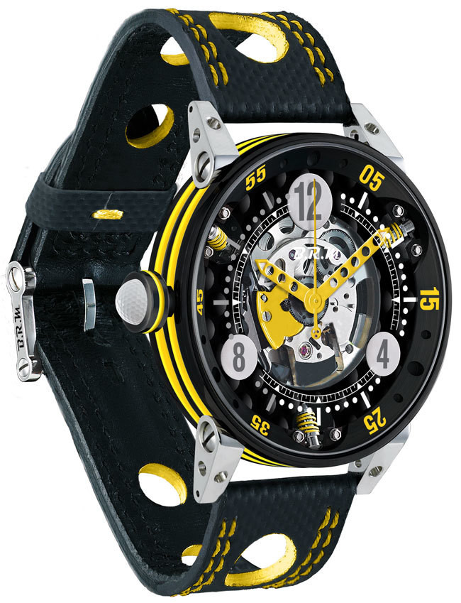 Replica BRM Golf Black Skeleton Dial Yellow GF6-44-SA-N-SQ-AJ watches